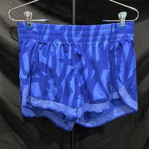 Athleta Blue Athletic Shorts Moisture-Wicking Relaxed Fit